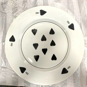 Swid Powell Donald Sultan Game Set Cards Dinner Plate Platter 12"